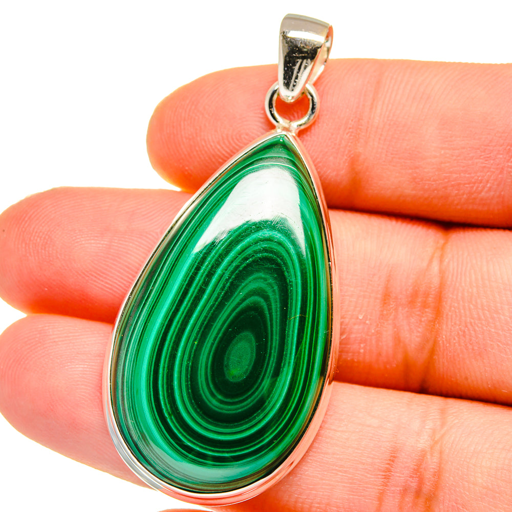 Malachite Pendants handcrafted by Ana Silver Co - PD16087