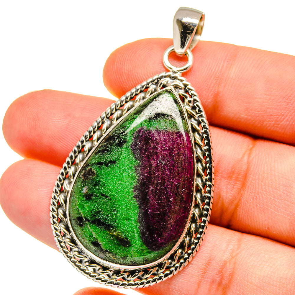 Ruby Zoisite Pendants handcrafted by Ana Silver Co - PD16100