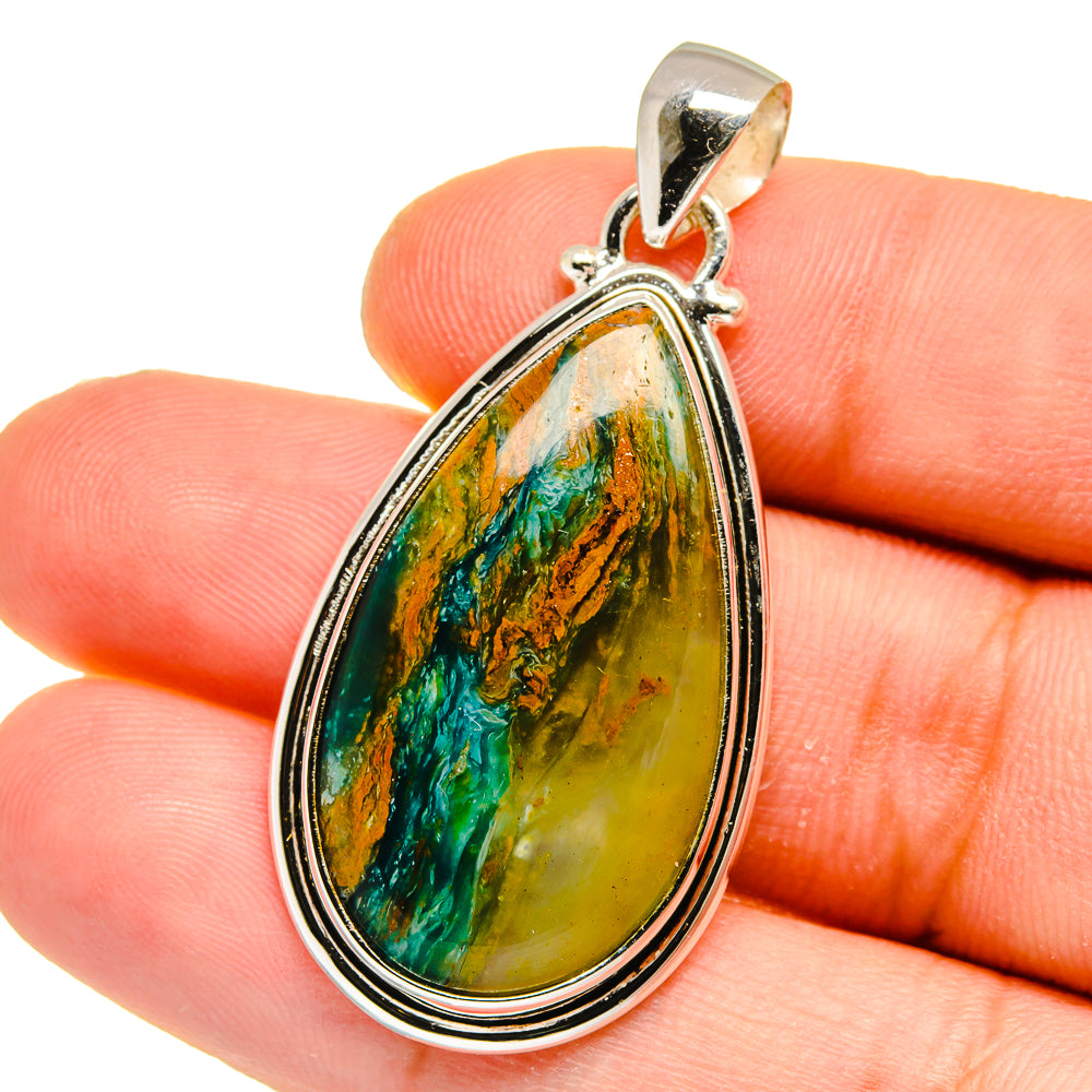 Peruvian Opal Pendants handcrafted by Ana Silver Co - PD16101
