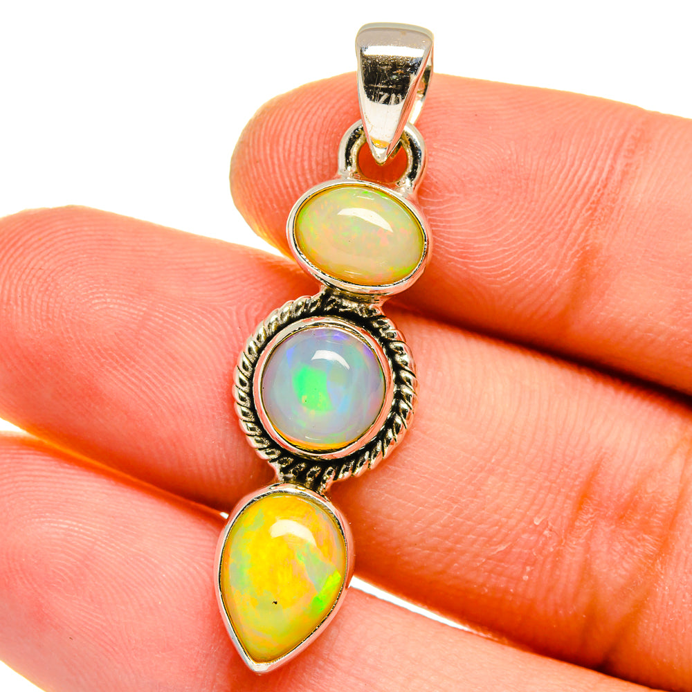 Ethiopian Opal Pendants handcrafted by Ana Silver Co - PD16122