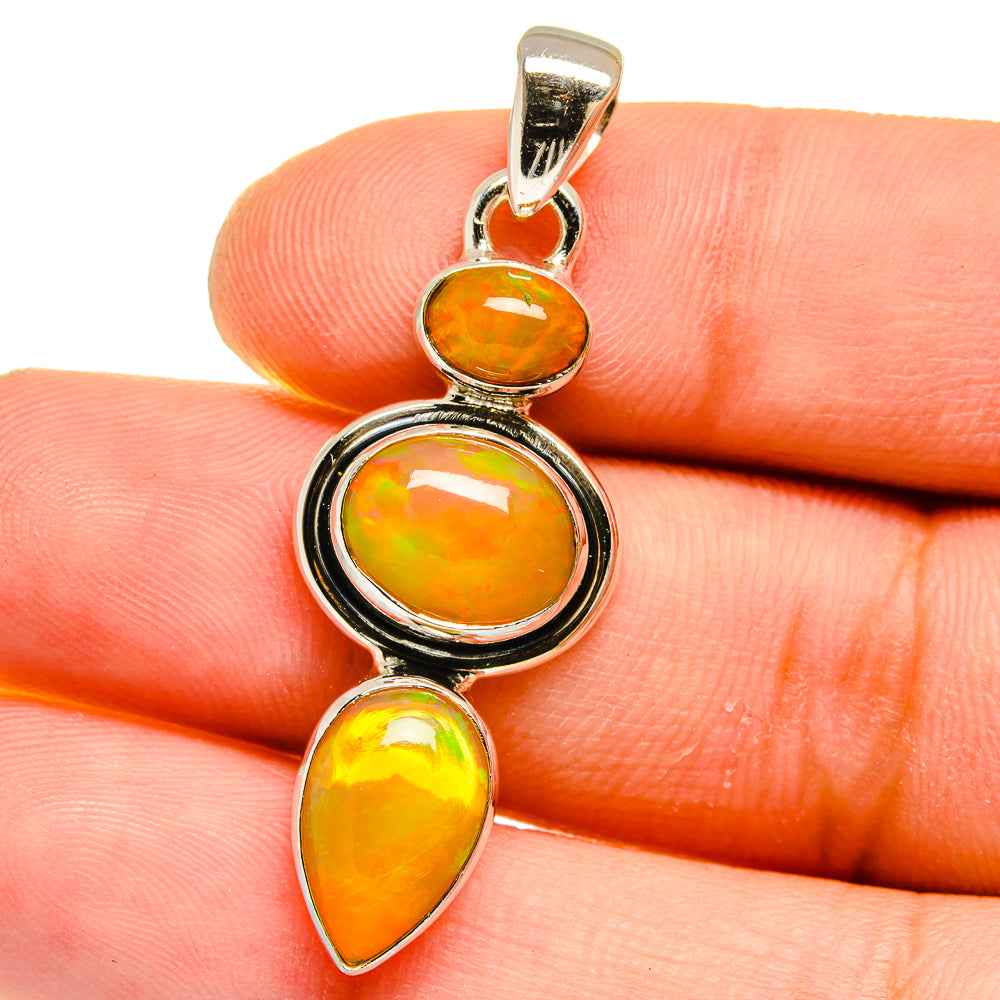 Ethiopian Opal Pendants handcrafted by Ana Silver Co - PD16125