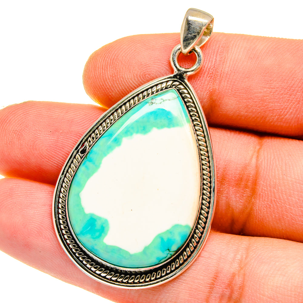 Green Howlite Pendants handcrafted by Ana Silver Co - PD16139