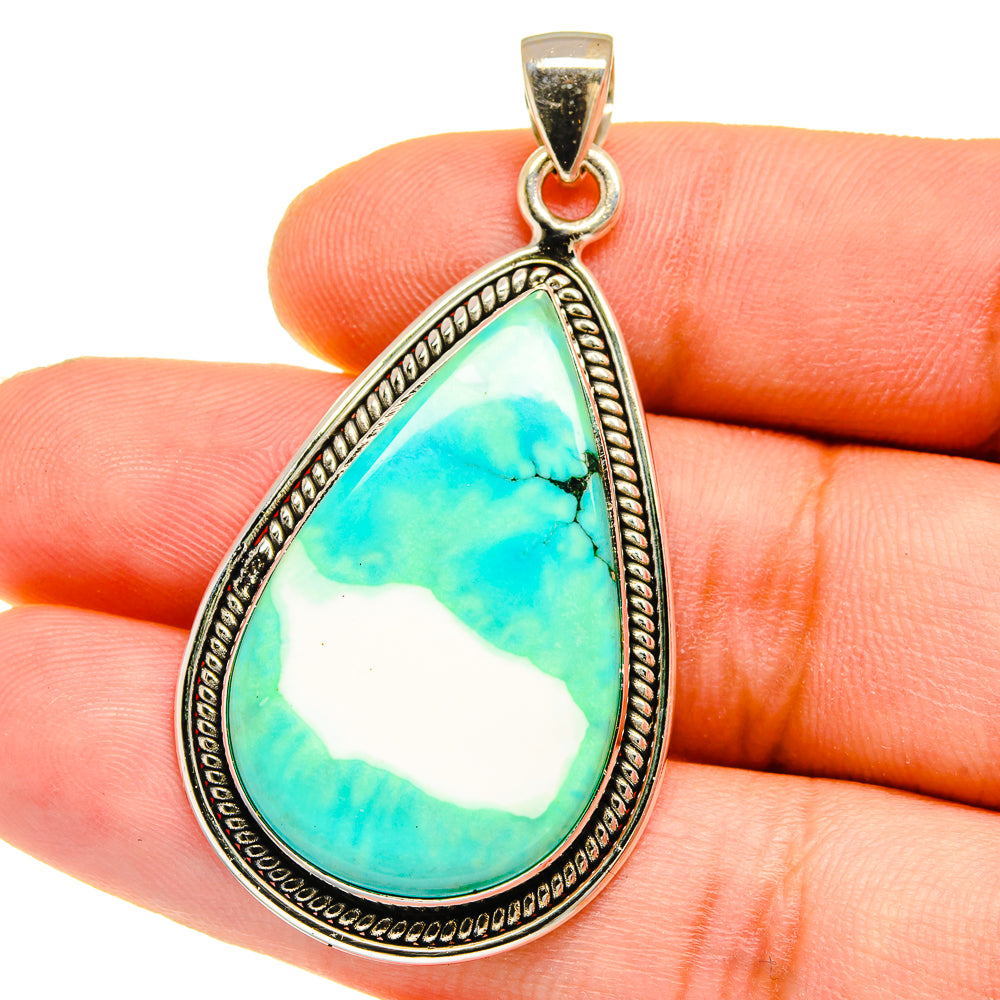 Green Howlite Pendants handcrafted by Ana Silver Co - PD16140