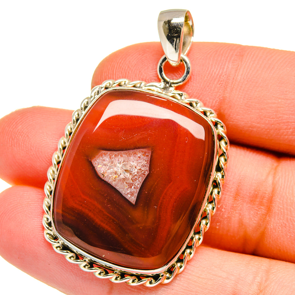 Botswana Agate Pendants handcrafted by Ana Silver Co - PD16157