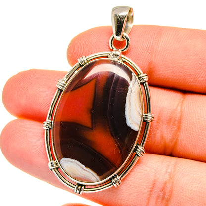 Botswana Agate Pendants handcrafted by Ana Silver Co - PD16158