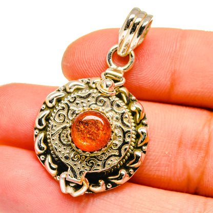 Sunstone Pendants handcrafted by Ana Silver Co - PD16170
