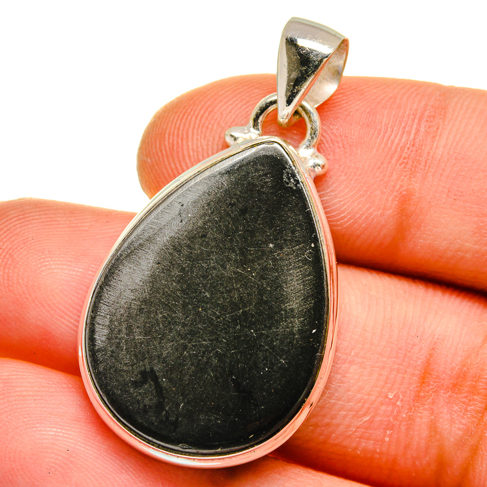 Gold Sheen Obsidian Pendants handcrafted by Ana Silver Co - PD16174