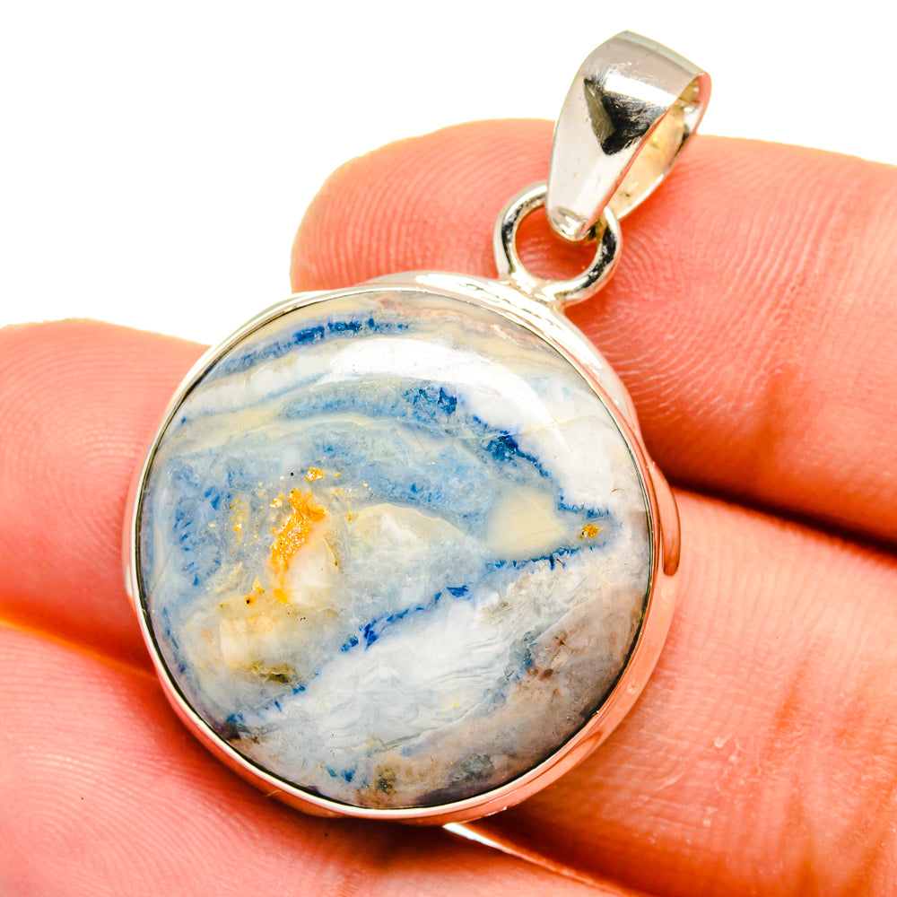 Blue Scheelite Pendants handcrafted by Ana Silver Co - PD16179