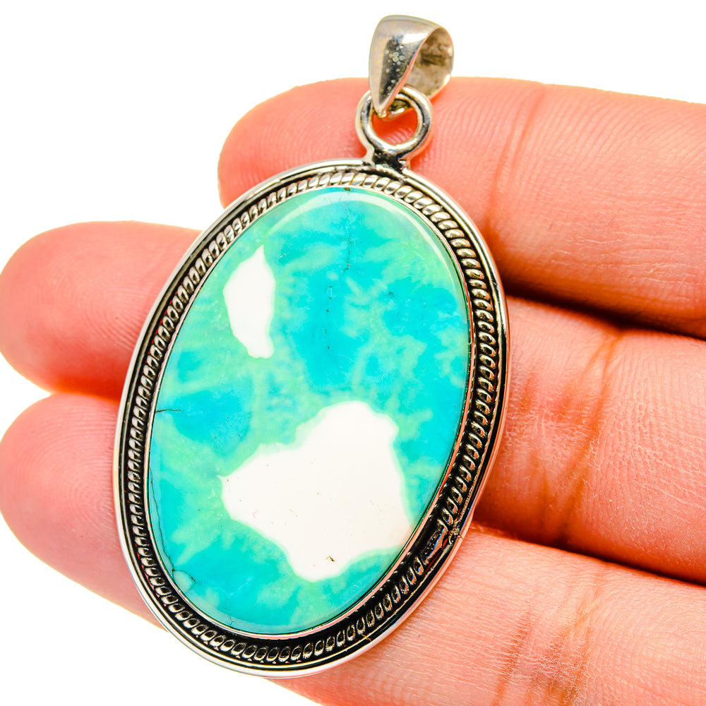 Green Howlite Pendants handcrafted by Ana Silver Co - PD16195