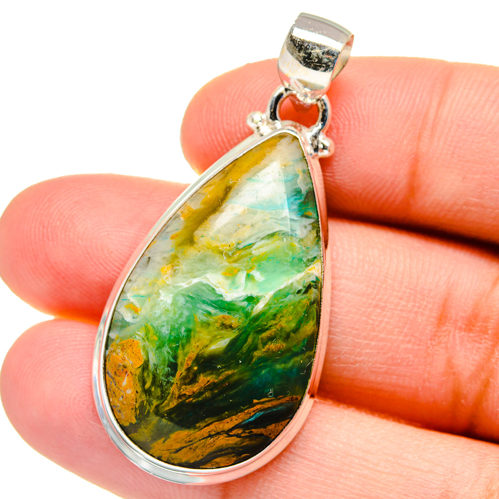 Peruvian Opal Pendants handcrafted by Ana Silver Co - PD16202