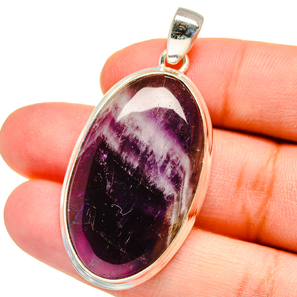 Chevron Amethyst Pendants handcrafted by Ana Silver Co - PD16203