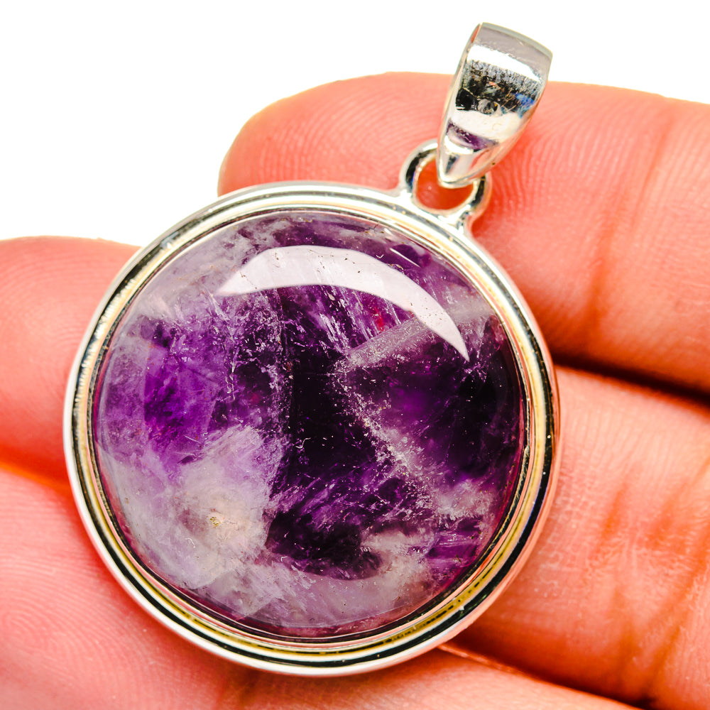 Chevron Amethyst Pendants handcrafted by Ana Silver Co - PD16205