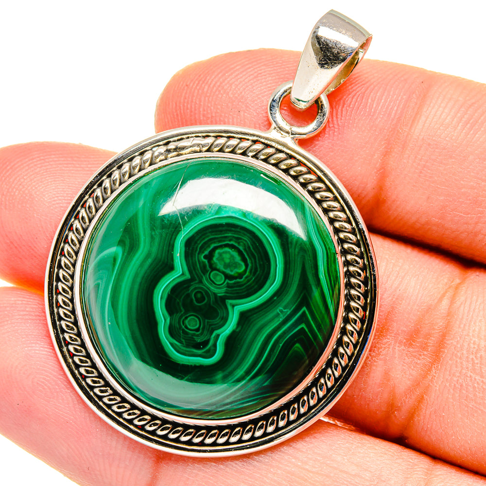 Malachite Pendants handcrafted by Ana Silver Co - PD16222