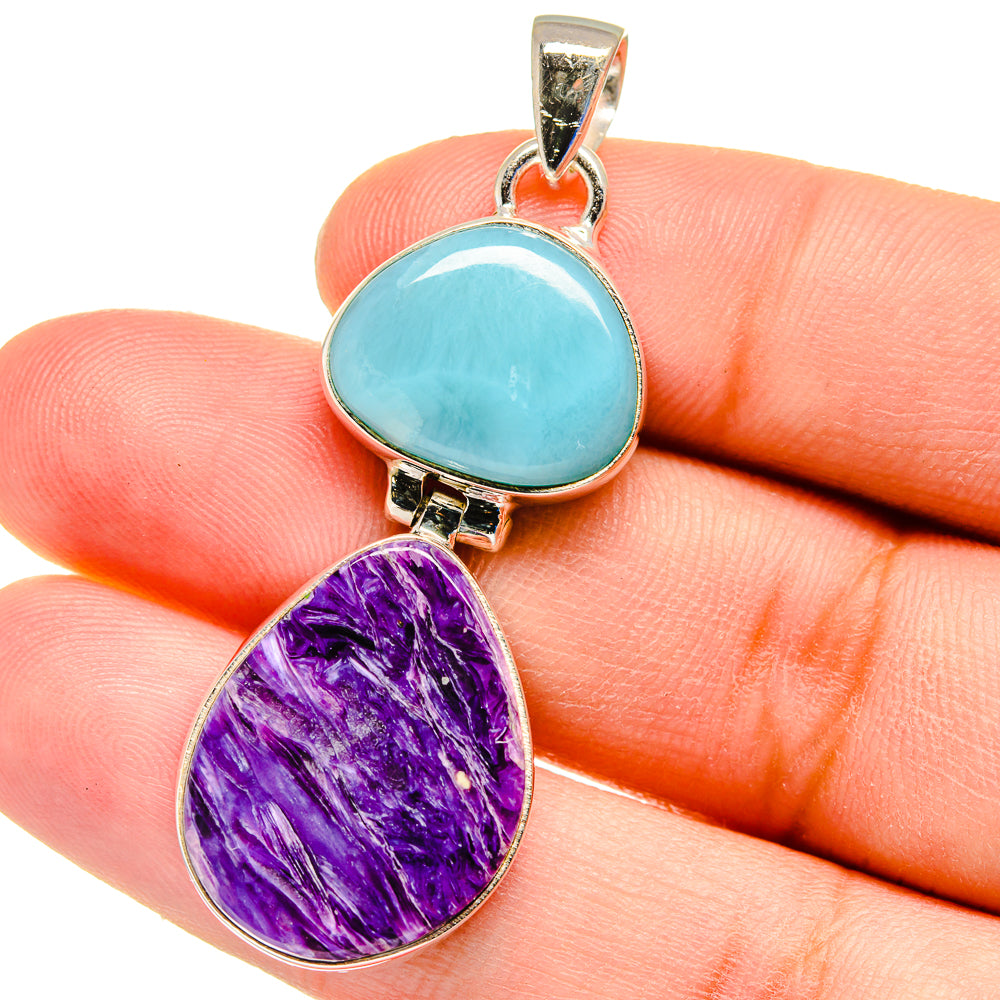 Charoite Pendants handcrafted by Ana Silver Co - PD16224