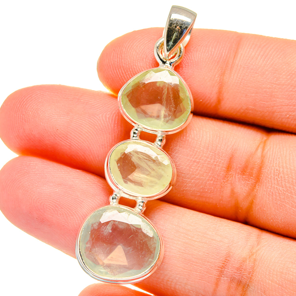 Prehnite Pendants handcrafted by Ana Silver Co - PD16226