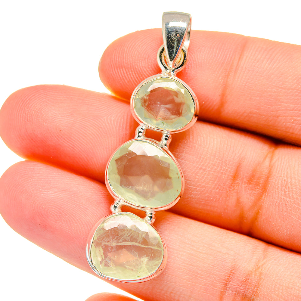 Prehnite Pendants handcrafted by Ana Silver Co - PD16227