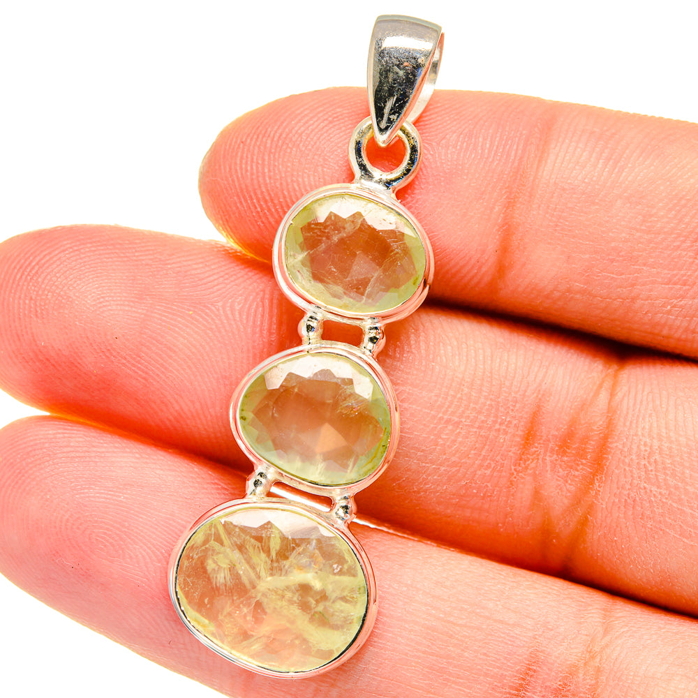 Prehnite Pendants handcrafted by Ana Silver Co - PD16231