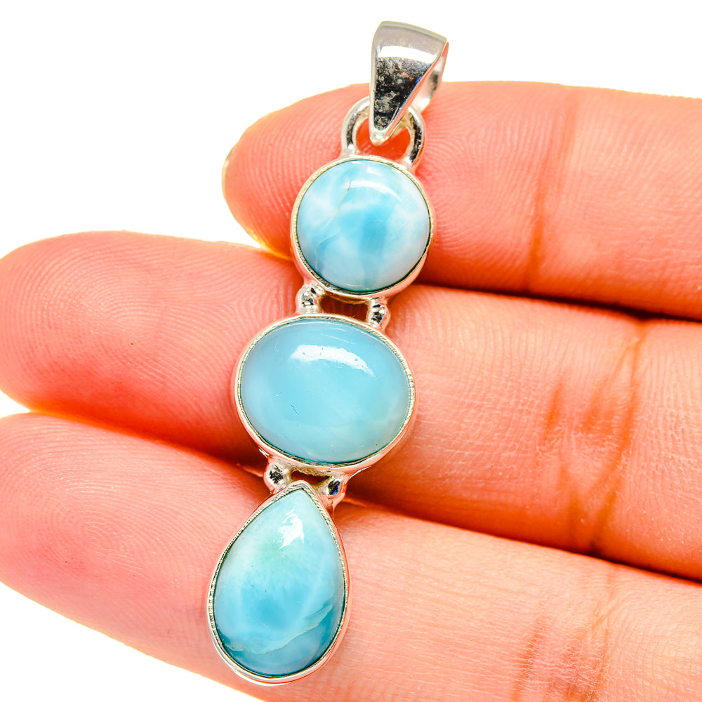 Larimar Pendants handcrafted by Ana Silver Co - PD16233