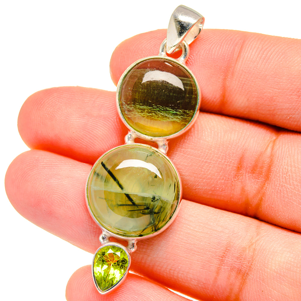 Prehnite Pendants handcrafted by Ana Silver Co - PD16249