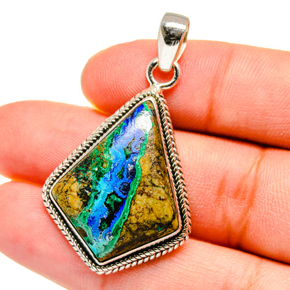 Azurite Malachite Pendants handcrafted by Ana Silver Co - PD16254