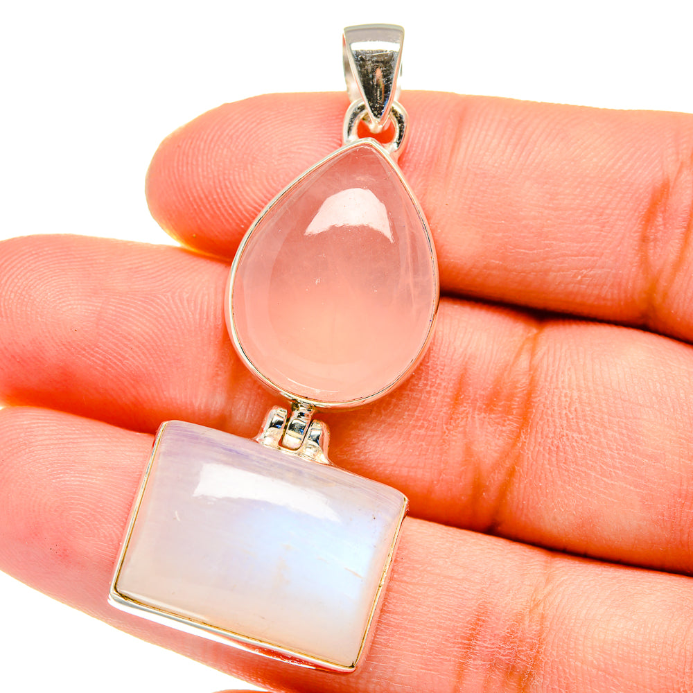 Rainbow Moonstone Pendants handcrafted by Ana Silver Co - PD16255