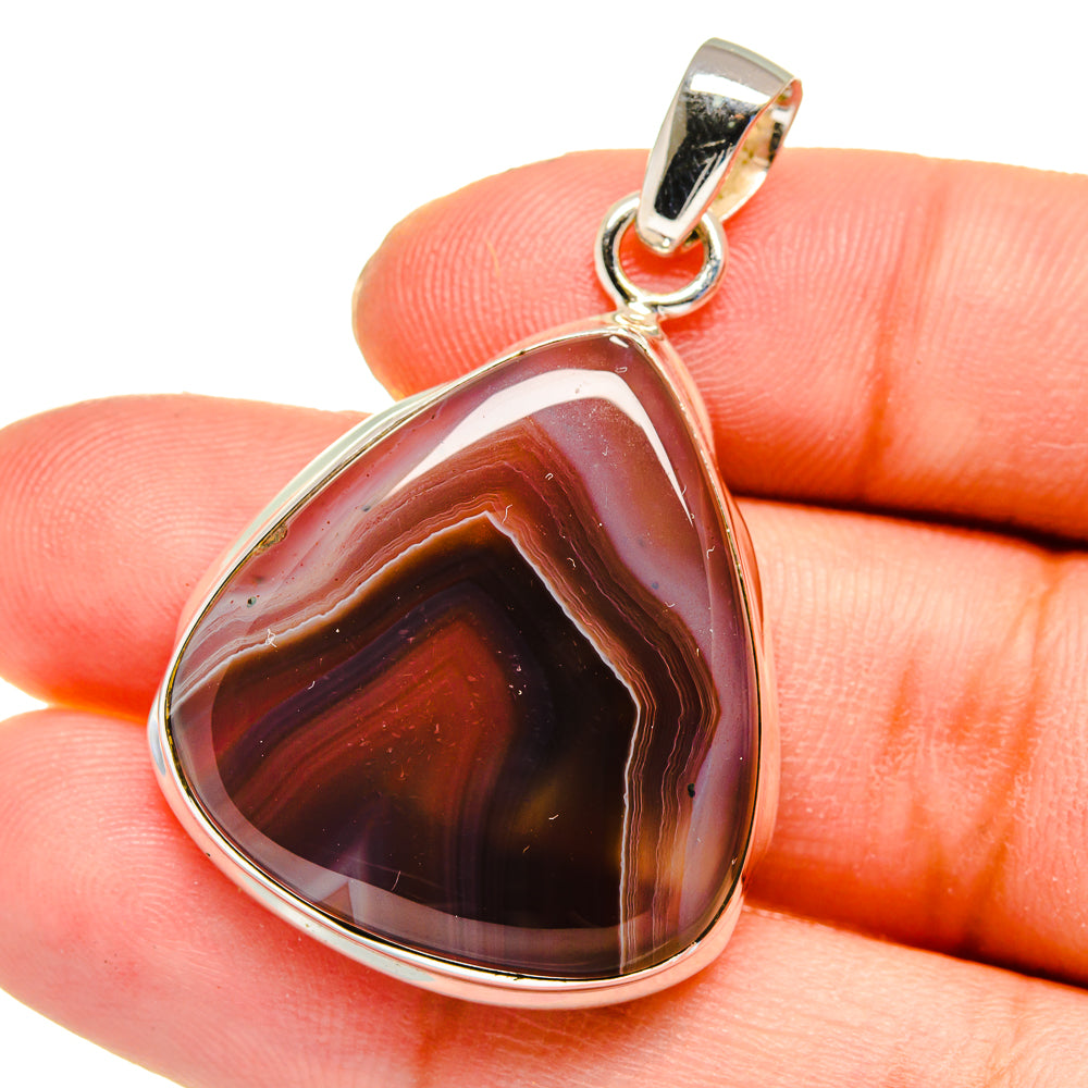 Botswana Agate Pendants handcrafted by Ana Silver Co - PD16257