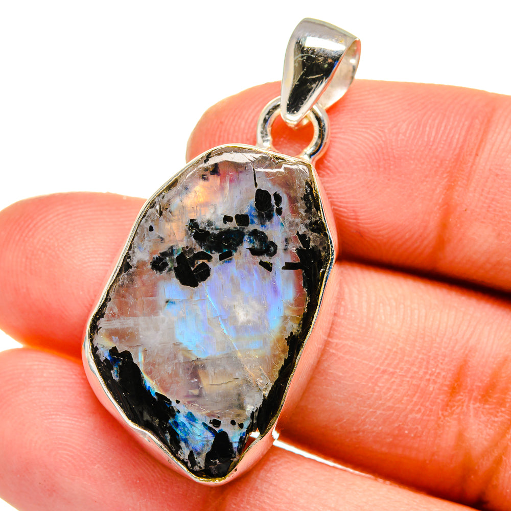 Rainbow Moonstone Pendants handcrafted by Ana Silver Co - PD16264