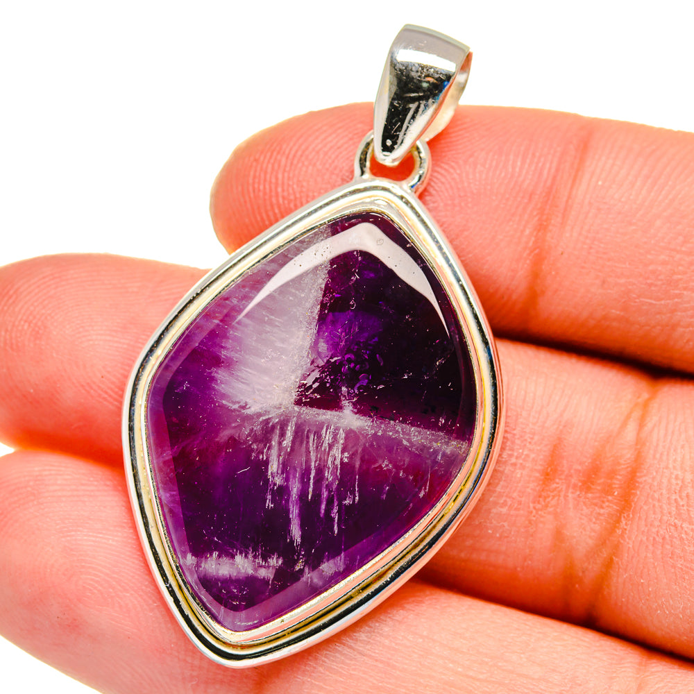 Chevron Amethyst Pendants handcrafted by Ana Silver Co - PD16274
