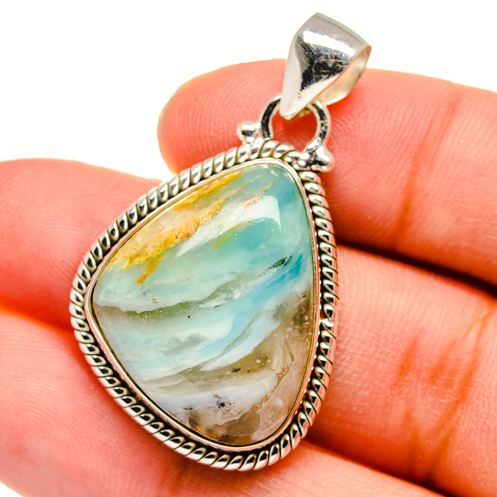 Peruvian Opal Pendants handcrafted by Ana Silver Co - PD16279