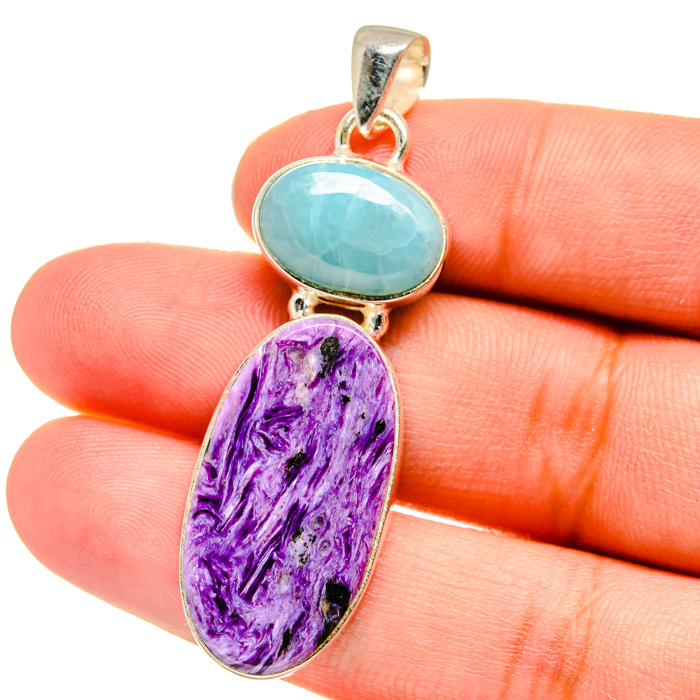 Charoite Pendants handcrafted by Ana Silver Co - PD16282