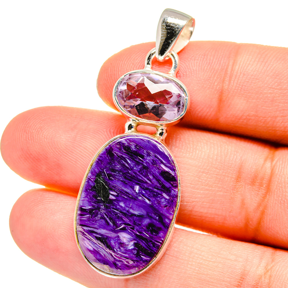 Charoite Pendants handcrafted by Ana Silver Co - PD16284