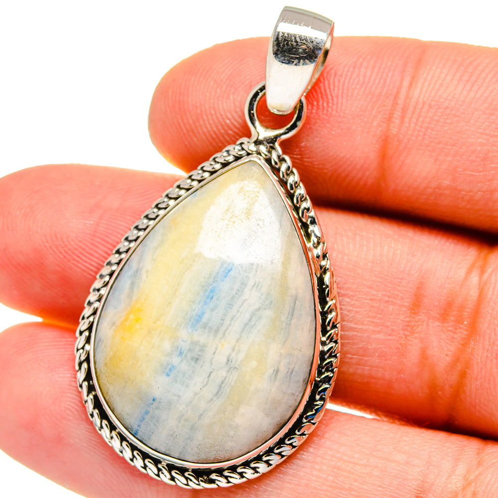 Blue Scheelite Pendants handcrafted by Ana Silver Co - PD16287