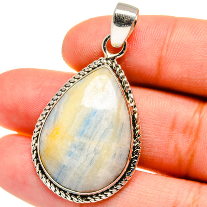 Blue Scheelite Pendants handcrafted by Ana Silver Co - PD16287