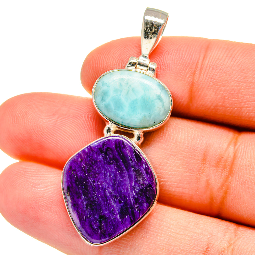 Charoite Pendants handcrafted by Ana Silver Co - PD16298