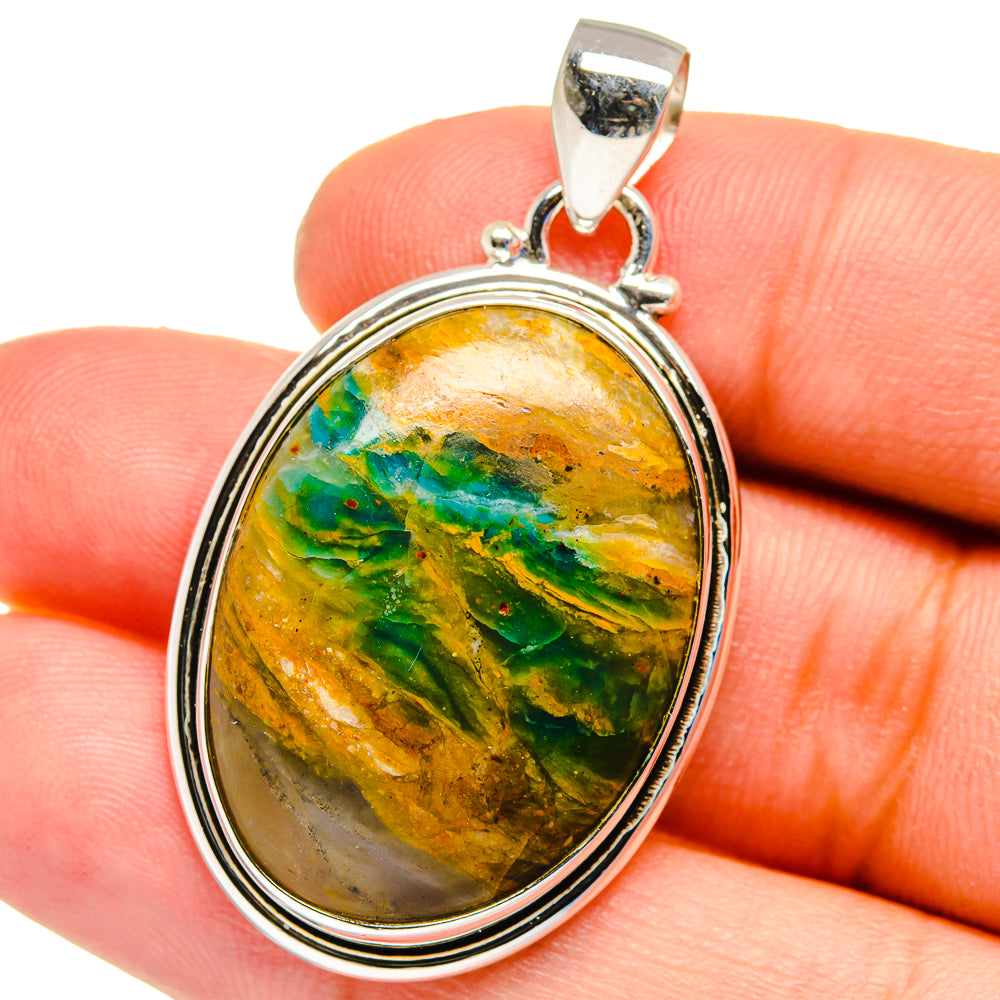 Peruvian Opal Pendants handcrafted by Ana Silver Co - PD16299