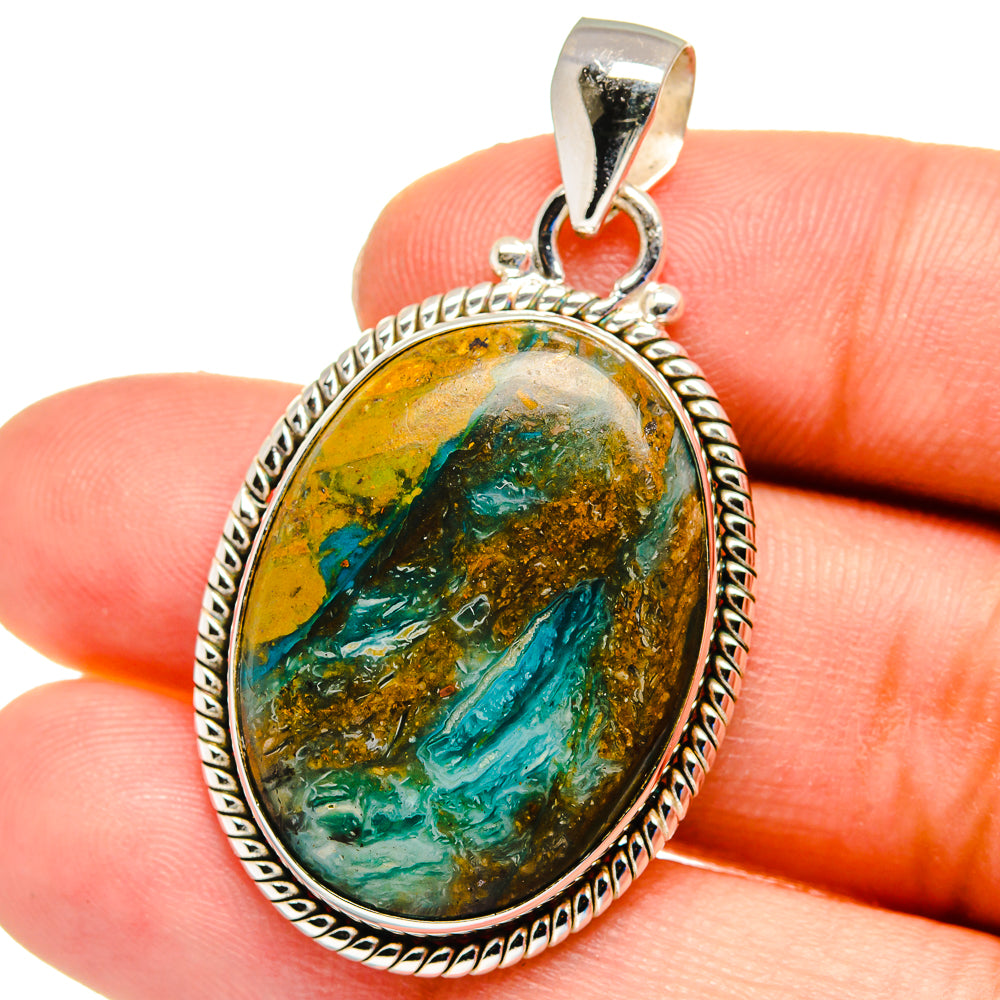 Peruvian Opal Pendants handcrafted by Ana Silver Co - PD16301