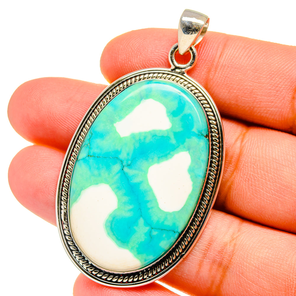 Green Howlite Pendants handcrafted by Ana Silver Co - PD16305