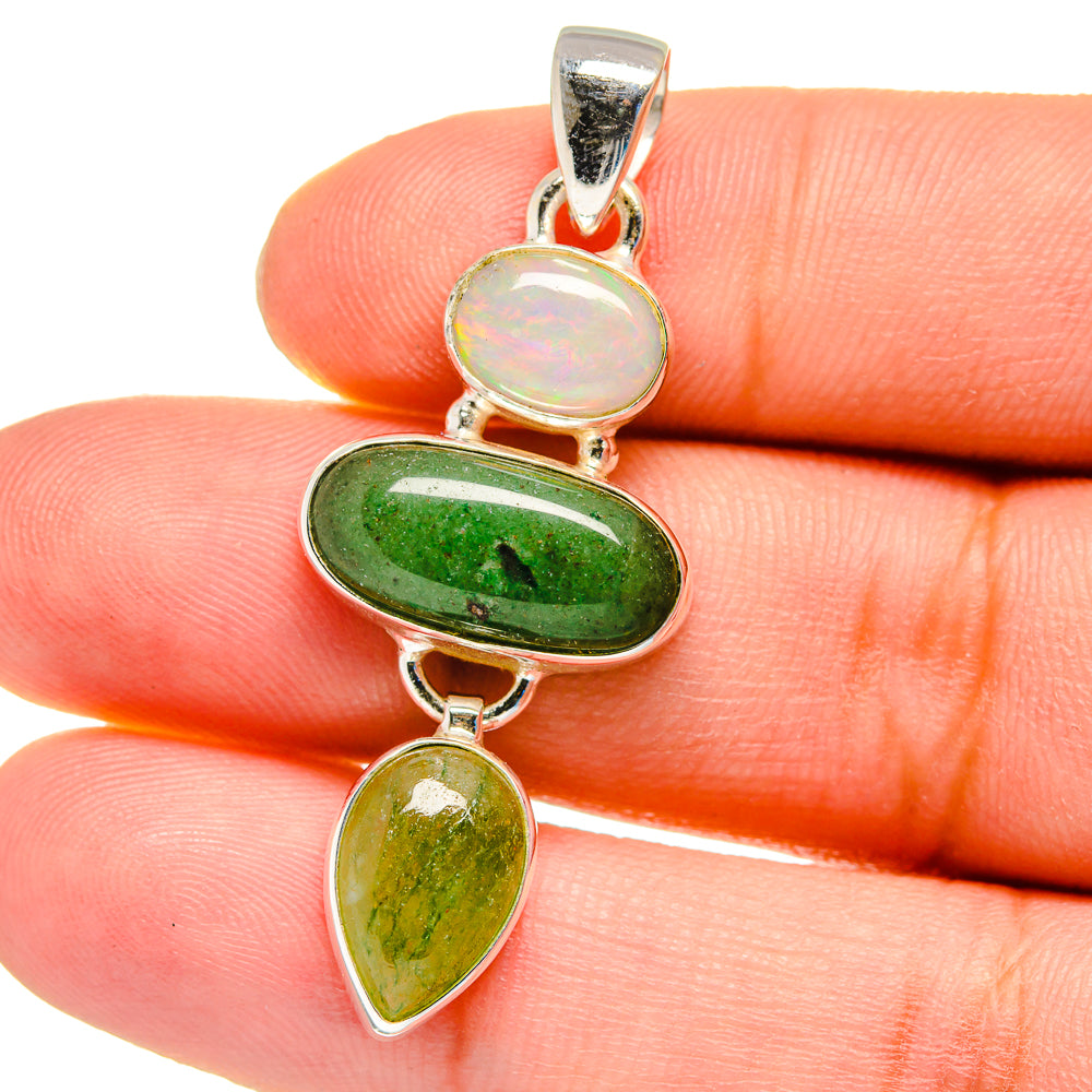 Green Aventurine Pendants handcrafted by Ana Silver Co - PD16314