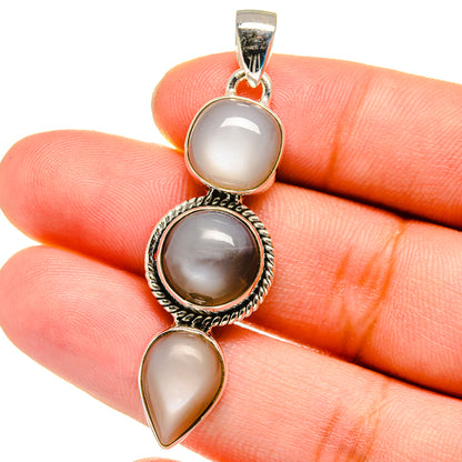 Peach Moonstone Pendants handcrafted by Ana Silver Co - PD16315