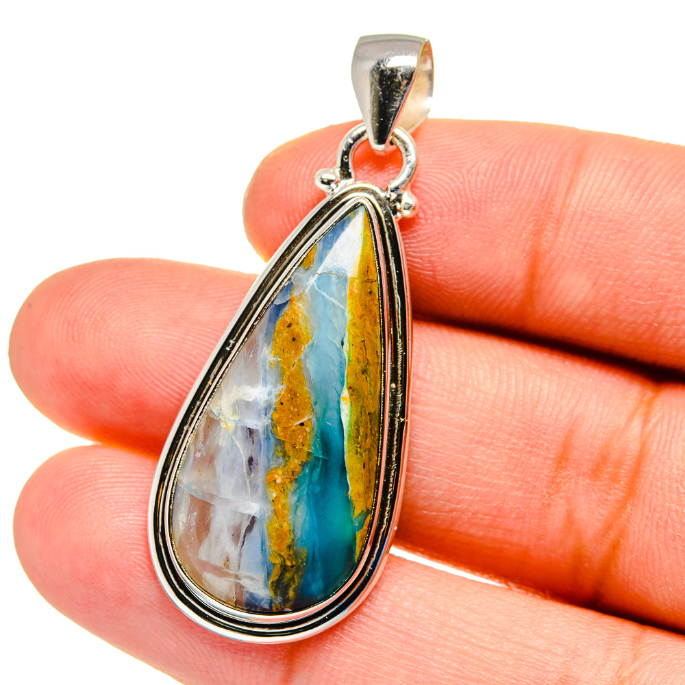 Peruvian Opal Pendants handcrafted by Ana Silver Co - PD16316
