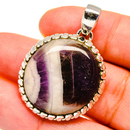 Chevron Amethyst Pendants handcrafted by Ana Silver Co - PD16318