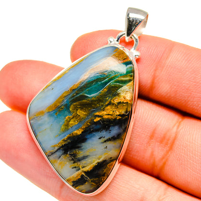 Peruvian Opal Pendants handcrafted by Ana Silver Co - PD16322