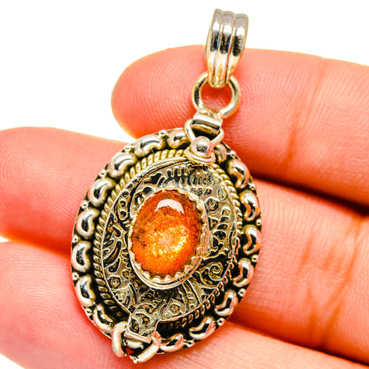 Sunstone Pendants handcrafted by Ana Silver Co - PD16336