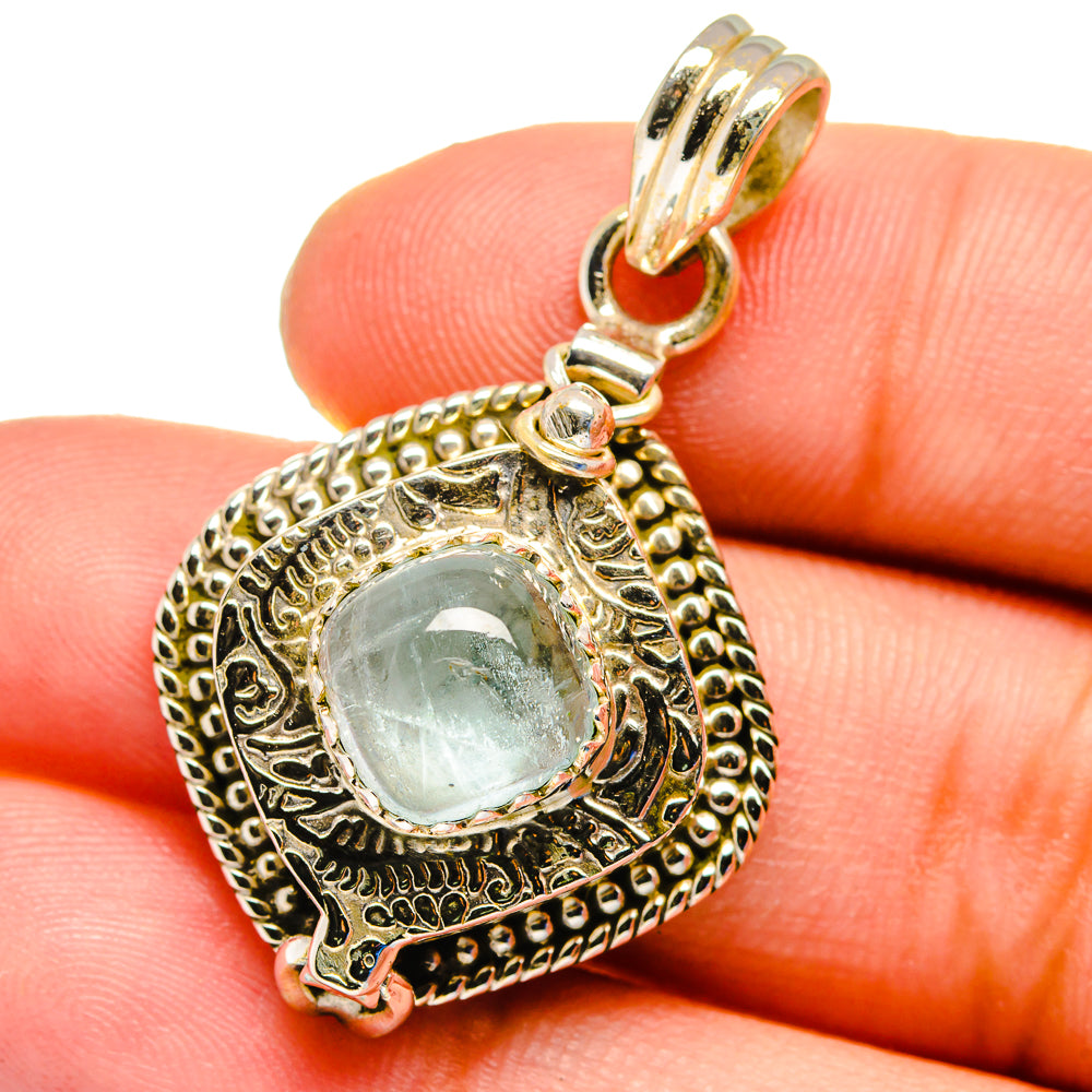 Aquamarine Pendants handcrafted by Ana Silver Co - PD16357