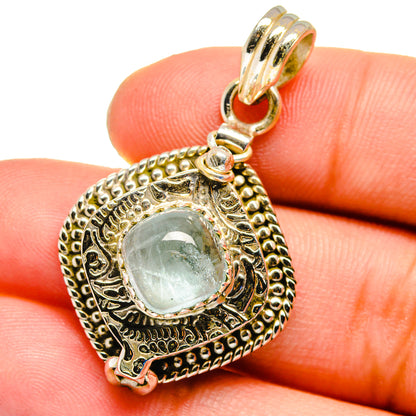 Aquamarine Pendants handcrafted by Ana Silver Co - PD16357