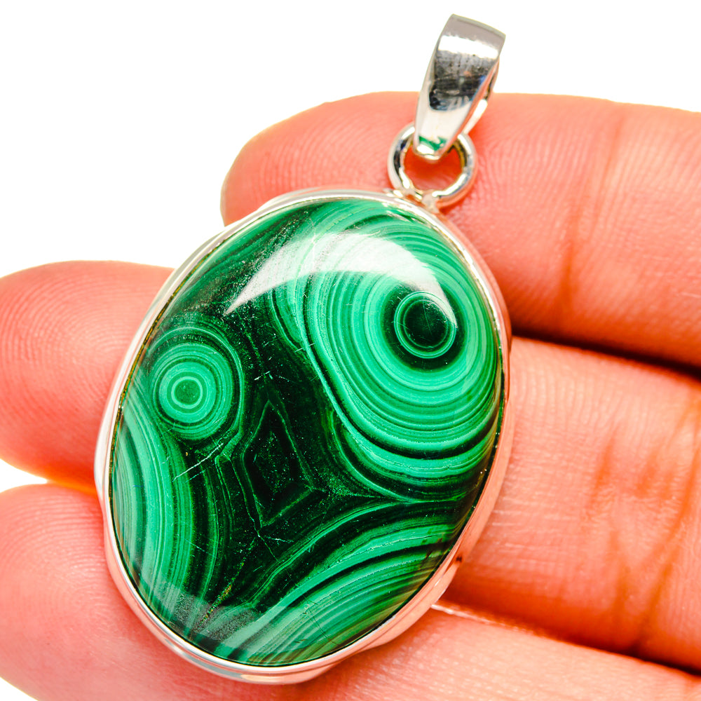 Malachite Pendants handcrafted by Ana Silver Co - PD16371