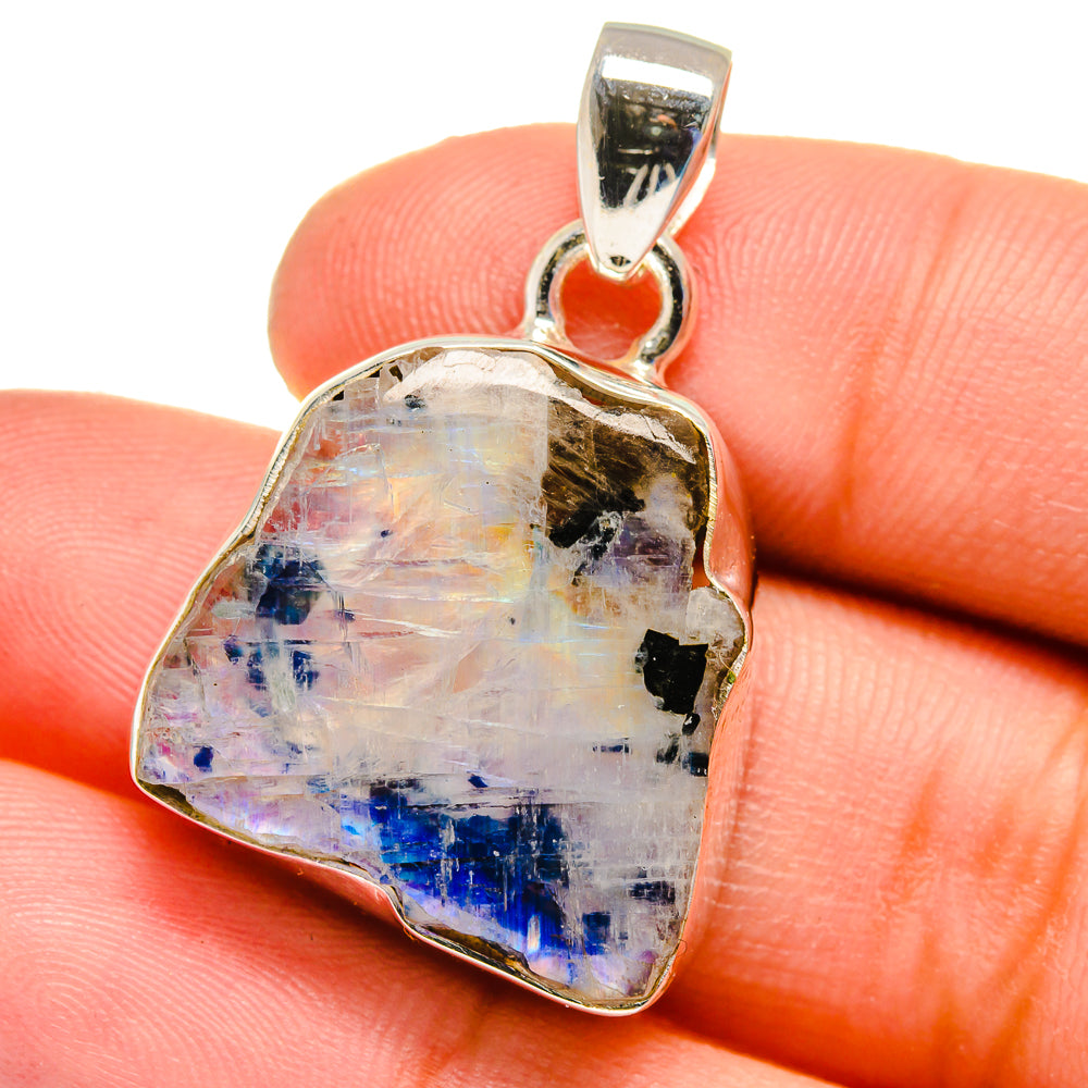 Rainbow Moonstone Pendants handcrafted by Ana Silver Co - PD16372