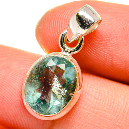 Blue Fluorite Pendants handcrafted by Ana Silver Co - PD16374