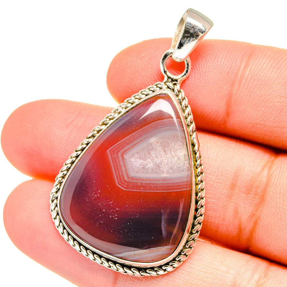 Botswana Agate Pendants handcrafted by Ana Silver Co - PD16386