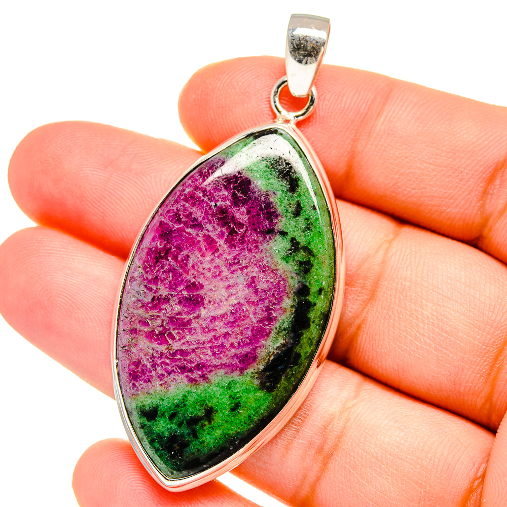 Ruby Zoisite Pendants handcrafted by Ana Silver Co - PD16395